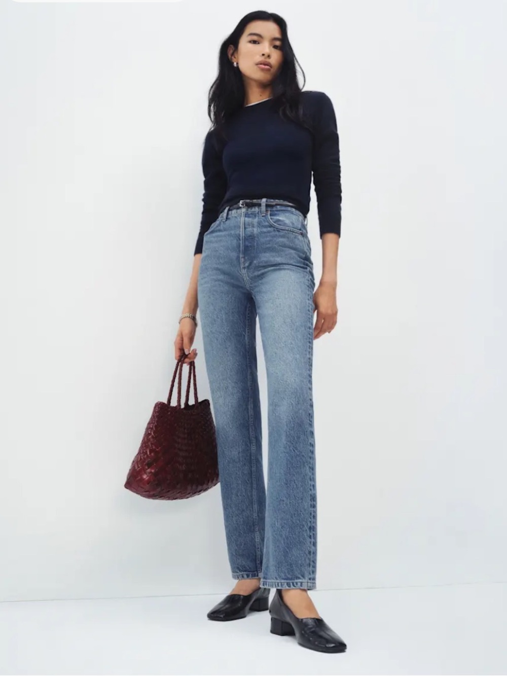Reformation Cynthia High Rise Straight Jeans in Colorado Wash size 24